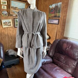 Vintage Wool Skirt Suit